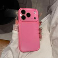 Compatible with iPhone 17 Pro Max: Smooth Glass iPhone 16 Macaron Protective Case iPhone 13 Pro Max