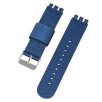 Nylon Leather Wrist Strap for SWATCH Series Canvas Replacement Watchband 17mm 19mm 20mm Wristband Men Women Bracelet Accessories 19mm