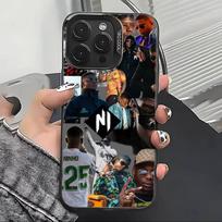 Raperio N-Ninho Šaunus telefono dėklas iPhone 17,16,15,14,13,12,11 Plus,Pro Max,XS, Spalvingas Sidabrinis Juodas Dangtelis iPhone16