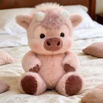 Mielas Škotijos galvijas pliušinis žaislas Minkštas pūkuotas veršelis pliušinis žaislas 45-60CM Pagalvė vaikams Namų dekoras Gražus bėgantis galvijas pliušinis žaislas Dovana