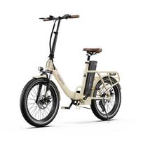 ONESPORT OT16 juoda/balta 250W variklio galia 48V17AH nuimamas akumuliatorius 20 * 3.0 colių ratai 7 pavarų vyriški ir moteriški miesto elektriniai dviračiai EBIKE balta