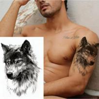 Atsparūs vandeniui Laikinos Tatuiruotės Vyrams Tigras Liūtas Vilkas Netikra Tatuiruotė Moterims Vyrams Rankai Kojoms Rankovei Kūno Makiažo Lipdukas