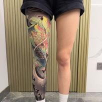 1 vnt. Kvėpuojantis vyriškas nuo saulės apsaugantis kojų įvoris Elastingas ilgas kojų įvoris Kojinės su gėlių tatuiruote Lauko Style 6