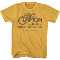 Eric Clapton N. Amerikietiškas #039;79 imbiero spalvos suaugusiųjų vintažiniai marškinėliai, sunkus medvilninis, visų dydžių, unisex marškinėliai L