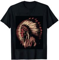 Indėnų vadas Tamsiai raudonasis Briedis Lakota Sioux Marškinėliai Dydis S-5XL Unisex Marškinėliai L