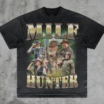 Milf medžiotojo marškinėliai Žmonos medžioklė Redneck humoras Interneto kultūra Y2k Memų marškinėliai Unisex marškinėliai S