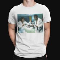 Muhammad Ali Elvis Presley marškinėliai Retro Šaunūs Dovanų Tee Muzika Bokso 70-ųjų JK Unisex Marškinėliai M
