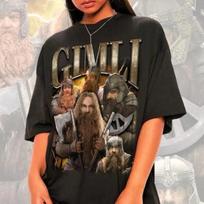 Retro Gimli marškinėliai Žiedų valdovas Gimli grafika booletg marškinėliai John melodies-ini marškinėliai lon Unisex T-shirt M