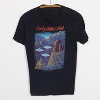 IŠPARDAVIMAS Vtg Crosby Stills Nash and Young Daylight Again Turo Medvilninis Juodas Marškinėlis Unisex T-shirt XXXXL