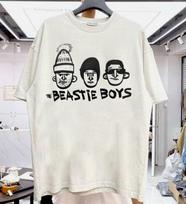 Beastie Boys grupės retas dizainas Balti marškinėliai 90-ųjų Klasikiniai marškinėliai Unisex marškinėliai M