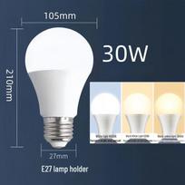 UOSUA E27 30W White LED Bulb (Set of 10)