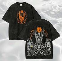 Žiedų Valdovas Sauronas Tamsusis Lordas Grafinis Spaudas Marškinėliai Vyrams Moterims Streetwear Mada Retro Skalbti Medvilniniai Vasariniai Nauji Marškinėliai Laisvi Viršutiniai L