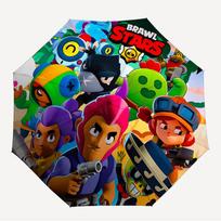 1 vnt. „Brawl Stars“ personažų tematikos aukštos kokybės skėtis, automatiškai atidaromas ir uždaromas skėtis, daugiafunkcinis skėtis G0811222