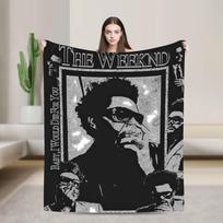 The Weeknd XO Album Flannel Blanket  Super Warm Throw Blanket for Home Decor Camping Pattern Bedspread Sofa Bed Cover 75x90cm