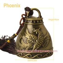 Feng shui Buddhism Copper Bell Religious Wind Bell Chime Buddha Home Hanging Decoration Blessing for Luck Dragon Decor Crafts