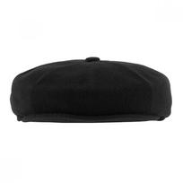 Kangol K3164ht Juoda Hawker Vilnonė Newsboy Kepurė Aštuonkampė Skrybėlė K3164HT BLACK (M)