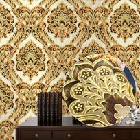 3d Embossed European Flower Wallpaper Backdrop Mural Classy Living Room Bedroom Gold Red Floral Wallpapers Home Decoration 0.53x10m