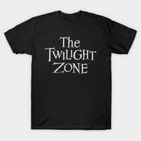 Men Black Print T-shirt The.Twilight.Zone No-Cut Transfer Paper Print Cotton Tshirt M juoda