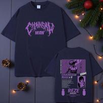 Reze Bomb Devil Chainsaw Man Graphic T-shirt Men Women Cotton Crew Neck Short Sleeve Tee Plus Size Women Tops Summer Casual Female Male Clothing 4XL