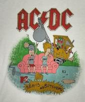 ACDC BEAVIS and BUTT-HEAD 96s T-SHIRT S-234XL White Shirt Unisex T-Shirt M