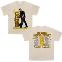 2026 Luke Combs TURAS Mano Savaitgalio Vakaras Unisex T-shirt 100% Medvilnė Unisex Apvali Kaklo Trumpomis Rankovėmis Gerbėjui unisex laisvalaikio mada M