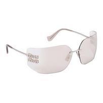 Miu Miu apvalūs be rėmelio lęšiai netaisyklingos formos akiniai nuo saulės Moteriški akiniai nuo saulės Plieniniai SMU54Y-1BC10F Eyeglass Pouch+Box+Shopping Bag Box+Shopping Bag