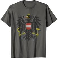Austrian Flag Austria Coat of Arms Vienna Eagle T-Shirt 100% Cotton O-Neck Summer Short Sleeve Casual Mens T-shirt Size S-3XL S juoda