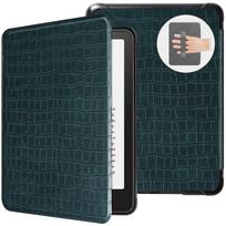 For Kindle Paperwhite 2026 7 inch 12th e-Reader Case Colorsoft Cover PU Leather Protective Shell Auto Sleep/Wake Hand Support žalsvai žalsvos spalvos