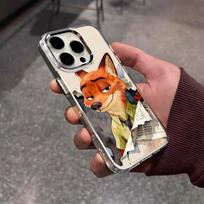 Anime Z-Zootopia Phone Case For IPhone 17 Air 16 E 15 14 13 12 11 Plus Pro Max Electroplated Transparent Soft Shell iPhone17