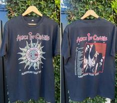 Alice In Chains  1993 European Tour REPRINT T shirt Unisex T-Shirt M gray