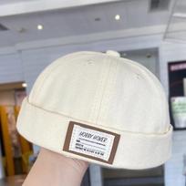 Spring and Summer Cotton Letter Docker Cap Brimless Hat Breathable Beanie Hats Adjustable Landlord Sailor Cap Girl and Boy 15 50cm wear balta