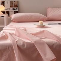 Cream Style Solid Color Bed Sheet, Simple Bedding for Single & Double Student Dormitory and Home Bedroom 120*230cm