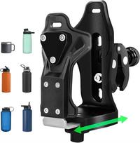 Upgraded Motorcycle ATV Cup Holder anti Theft, Extra Large Bike Water Bottle Hol black