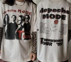 Depeche Mode Devotional Tour Vtg 90s 2 sided Short Sleeve T shirt NH25987 Unisex T-Shirt L