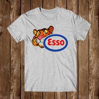 Esso Tigras Vyriški Pilki Marškinėliai Dydis S-5XL Unisex Marškinėliai XXXL