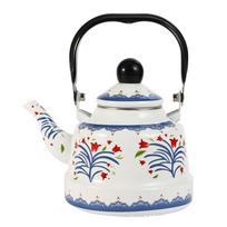 Classic Design Enamel Enamel Tea Kettle Handmade 2.5L Tea Pot No Whistling Unbreakable Ancient Bell Pot Kitchen 1.1L