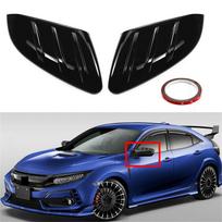 2x Honda Civic Hečbekui 2016-20 Šoninio sparno veidrodžio dangtelis Apdailinė juostelė Blizganti juoda
