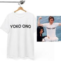 John Lennon Marškinėliai Yoko Ono Marškinėliai, kuriuos dėvėjo John Lennon Unisex Marškinėliai Unisex Marškinėliai L