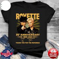 Roxette 35-ojo jubiliejaus Marškinėliai „Ačiū už prisiminimus“ KK334 Unisex Marškinėliai S