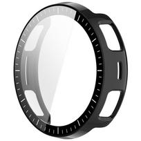 PC+Grūdintas Apsauginis Dėklas Pilnas Dangtelis Atsparus Smūgiams Ekrano Apsauga Anti-Įbrėžimų Dangtelis Korpusas Amazfit Active 3 Premium juoda