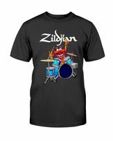 Mupetų šou Zildjian būgnai Juodi vyriški medvilniniai marškinėliai Dydis S-5XL Gimtadienio dovana Unisex marškinėliai L black