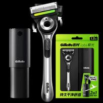 Gillette Labs skustuvas 1 ašmenys, 1 rankena, 1 vertikalus dėklas-stovas 5 sluoksnių nanotechnologijos ašmenys itin glaudžiam skutimuisi iki pat plauko šaknies,