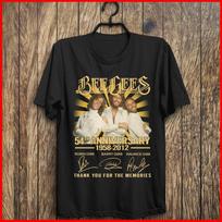 New Rare Anniversary Bee Gees Cotton Black S234XL Men Women Tee Shirt Unisex T-Shirt M