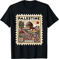Vintažinis Palestinos pašto ženklas Kupolas Kultūros paveldo Menas Marškinėliai unisex Marškinėliai Unisex Marškinėliai XXXL