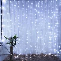 Kalėdinės užuolaidos šviesos girliandos šventė Linksmų Kalėdų dekoras namams Kalėdų papuošalai Kalėdų dovanos 3MX1M 100LED balta