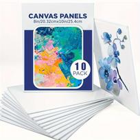 10 vnt. Tapybai skirtos drobės plokštės Dailininko drobės lentos tapybai akriliniais dažais pilami aliejiniai dažai, sausos ir šlapios meno terpės 20cm×25cm，10-Pack
