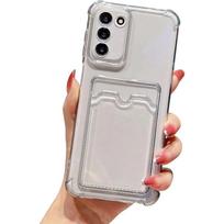 Kortelės maišelio dėklas, skirtas Samsung Galaxy A55 5G A35 A15 A24 A54 A14 A34 A23 A51 A21S A42 A50S A30S A50 smūgiams atsparus TPU skaidrus piniginės kišenės dangtelis A02 gryna