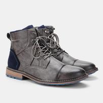 High Top Martin Boots, Retro Men's Boots, Workwear, Short Boots, Men's Shoes, Plus Size Men's Leather Boots 50 pilka