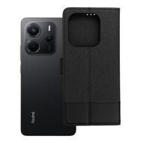 GOMMA knygos tipo dėklas telefonui Xiaomi Redmi Note 14 4G (GLOBAL - 164,84mm x 78,15mm x 8,16mm) juodas