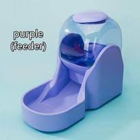 New Large-capacity Pet Automatic Feeder Dog Cat Puppies Feeder Bowl Drinking Fountain Automatic Feeder Set Gravity Feeder Grain Storage Bucket Style 1 violetinė